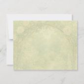 Regency-Englischer-Garten-Rosa-Rosen-Hochzeit RSVP Karte (Rückseite)