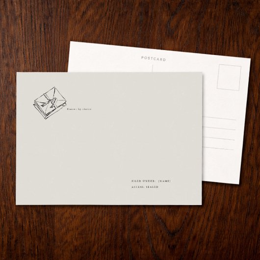 Regency Epistolary Dark Academia Correspondence  Postkarte