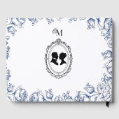 Regency-Epoche Blaue Blumenehe Gästebuch (Rückseite)