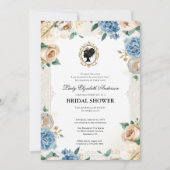 Regency-Epoche Floral-Braut-Dusche Einladung (Vorderseite)