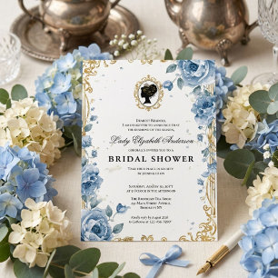 Regency-Epoche florale Brautparty Einladung