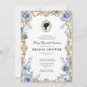 Regency-Epoche florale Brautparty Einladung (Vorderseite)