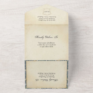 Regency-Epoche Hochzeit - Alles-in-einem-Einladung All In One Einladung