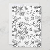 Regency Era Black Crest Monogram Wedding Einladung (Rückseite)