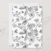 Regency Era Black Wedding Details Card Einladung (Rückseite)