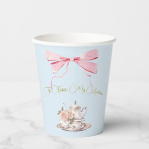 Regency Era Brautparty Ribbon Tea Party Pappbecher