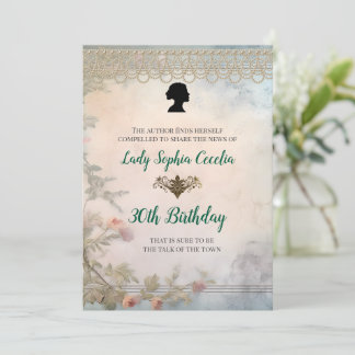 Regency-Era-Einladung zum Geburtstag mit sanften B Einladung