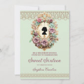 Regency Era Floral 16 . Geburtstag Einladung (Vorderseite)