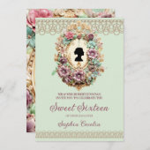 Regency Era Floral 16 . Geburtstag Einladung (Vorne/Hinten)