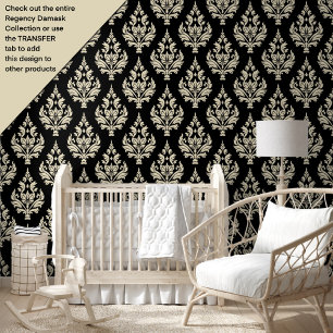 Regency Era Inspiriert Damask Scroll Leafpaper Tapete