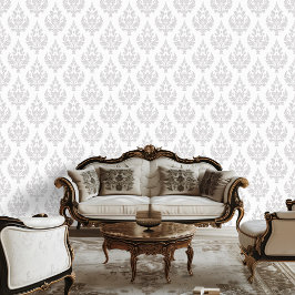 Regency Era Inspiriert Damask Scroll Leafpaper Tapete