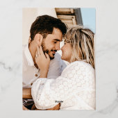 Regency Era Monogram Crest Wedding Photo Folieneinladung (Rückseite)