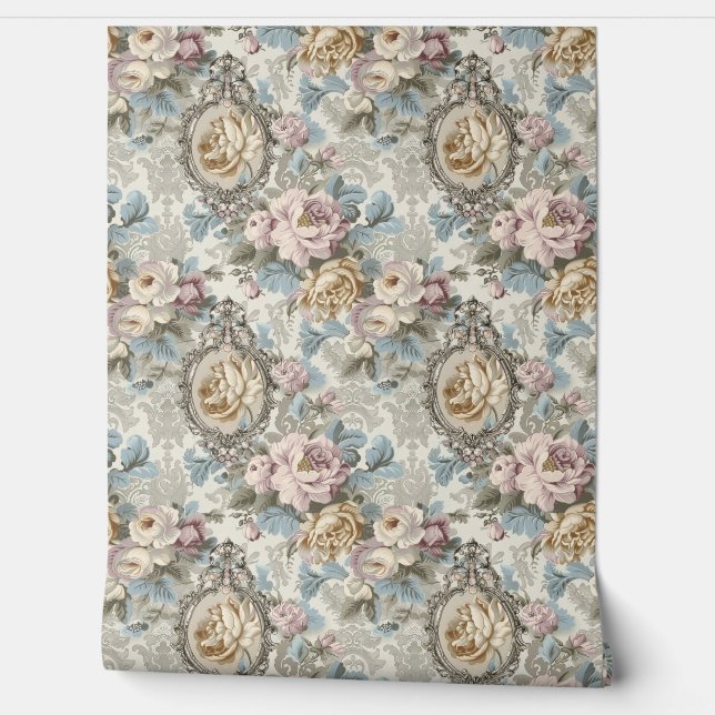 Regency Era Viktorianisch England Muster Tapete (Abrollen)