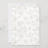 Regency Era Wappen Beige Monogram Wedding Einladung (Rückseite)