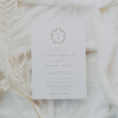 Regency Era Wappen Beige Monogram Wedding Einladung