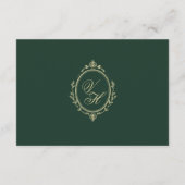 Regency Era Wedding Elegant Heirloom Details Begleitkarte (Rückseite)