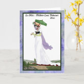 Regency Fashion 1800 Grußkarte Karte (Gelbe Blume)