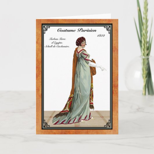Regency Fashion 1802 Grußkarte Karte (Vorderseite)