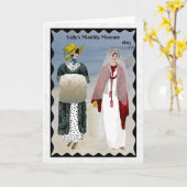 Regency Fashion 1805 Grußkarte Karte (Gelbe Blume)