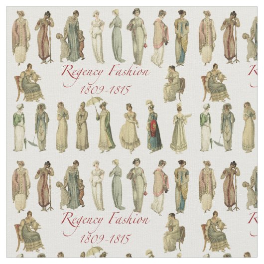 Regency Fashion 1809-1815 Stoff (Nahaufnahme)