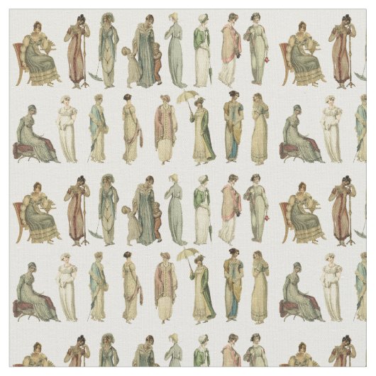Regency Fashion 1809-1815 Stoff (Nahaufnahme)