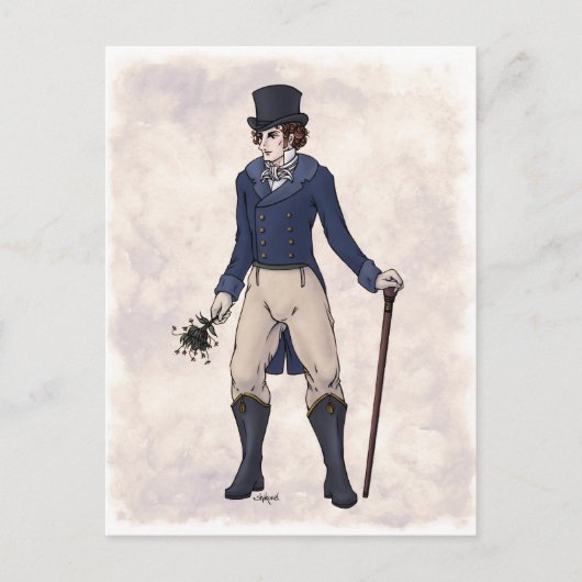 Regency Fashion - Gentleman #1 - Postcard Postkarte (Vorderseite)