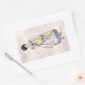 Regency Fashion - Lady #1 - 4 Aufkleberblatt Rechteckiger Aufkleber (Umschlag)