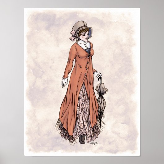 Regency Fashion - Lady #2 - 11x14 Art Print Poster (Vorne)