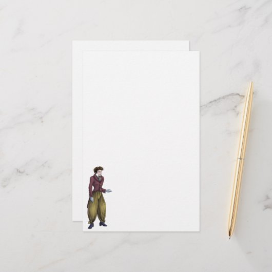 Regency Fashion Stationery - Gentleman #6 Briefpapier (Vorderseite/Rückseite Beispiel)