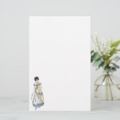 Regency Fashion Stationery - Lady #1 Briefpapier (Stehend Vorderseite)