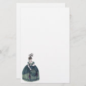Regency Fashion Stationery - Lady #4 Briefpapier (Vorne/Hinten)