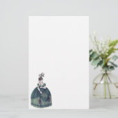 Regency Fashion Stationery - Lady #4 Briefpapier (Stehend Vorderseite)
