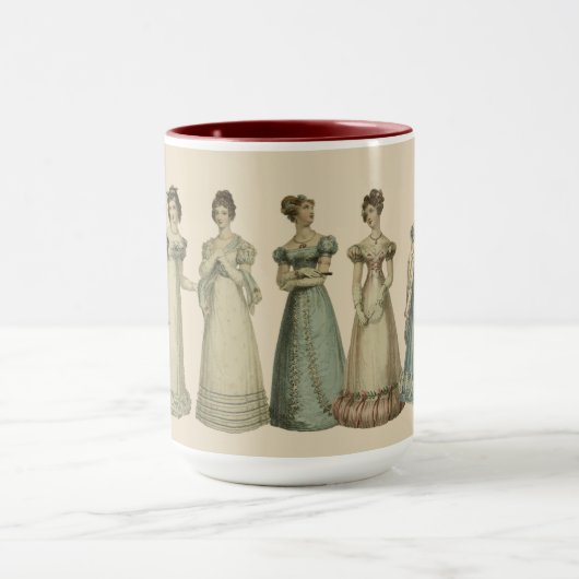 Regency Fashion Tasse für Jane Austen Fans (Zentrum)