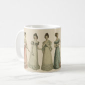 Regency Fashion Tasse für Jane Austen Fans (Vorderseite Links)