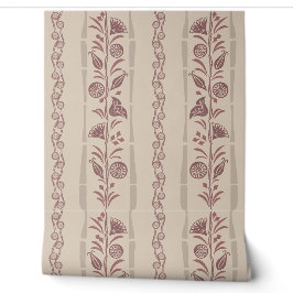 Regency Floral Sophisticated Streifen Stummes Burg Tapete