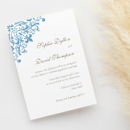 Regency French Blue Lilie Pattern Einladung