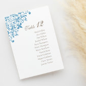 Regency French Blue Lilie Pattern Wedding Tischnummer