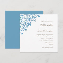 Regency French Blue Lilie Square Einladung