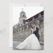 Regency French Blue Lilie Wedding Foto Dankeskarte (Vorderseite)