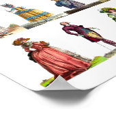 Regency French Fashion Design Marie Antoinette Poster (Ecke)