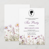 Regency Garden Birthday Party Einladung (Vorne/Hinten)