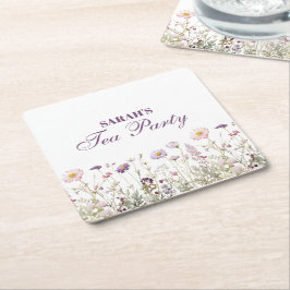 Regency Garden Birthday Party Rechteckiger Pappuntersetzer