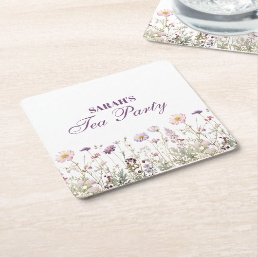 Regency Garden Birthday Party Rechteckiger Pappuntersetzer (angewinkelt)