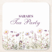 Regency Garden Birthday Party Rechteckiger Pappuntersetzer (Vorderseite)