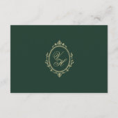 Regency Garden Vintage Classic Romantic Wedding RSVP Karte (Rückseite)