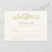Regency Garden Vintage Classic Romantic Wedding RSVP Karte (Vorderseite)