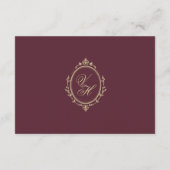 Regency Garden Vintage Classic Romantic Wedding RSVP Karte (Rückseite)