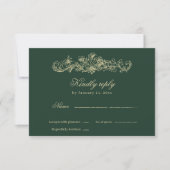 Regency Garden Vintage Classic Romantic Wedding RSVP Karte (Vorderseite)