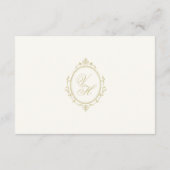 Regency Garden Vintage Classic Romantic Wedding RSVP Karte (Rückseite)