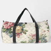 Regency-Garten-Gitter-Blumenmuster Duffle Bag (Rückseite)